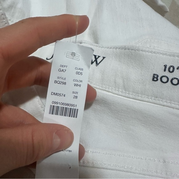 J crew 10” Demi boot crop jeans Billie white denim 28 - Picture 5 of 5